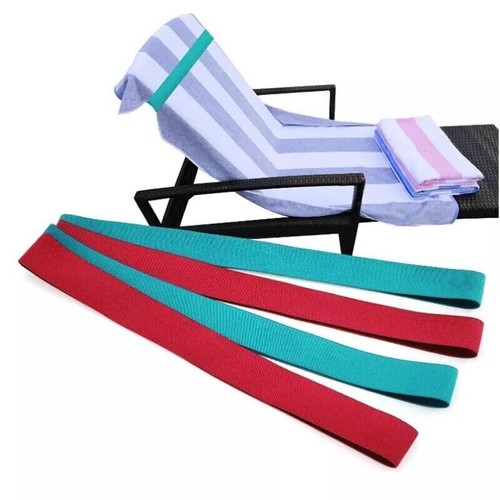 Sunbed strap towel - 4x, bands