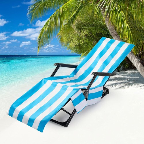Blue striped beach chair - striped,