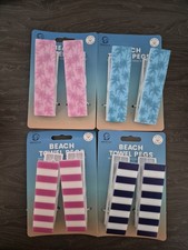 2 Pks Beach Towel Sunbed Pegs