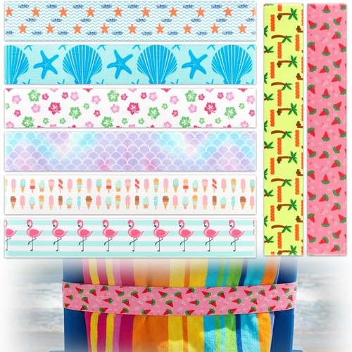 Sunbed strap towel bands - 8x,