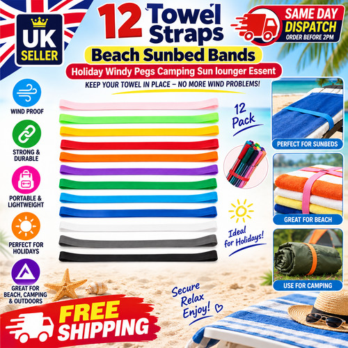 Towel straps beach sunbed - 12,