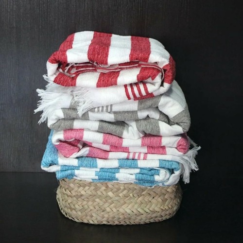 Red striped bath - striped, ,super