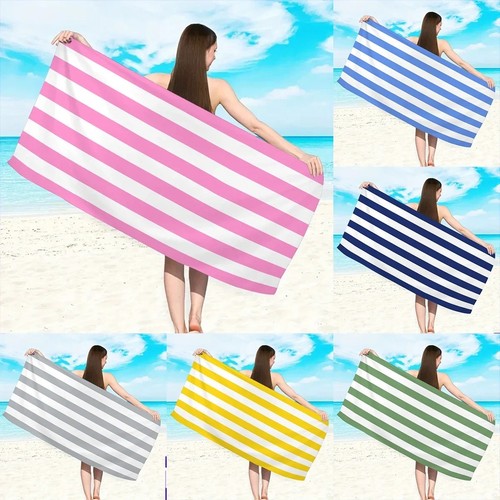 Large striped beach towel - striped,